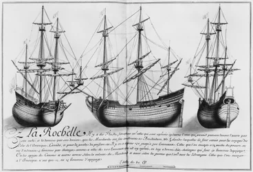 Navires de commerce néerlandais, La Rochelle, illustration de 